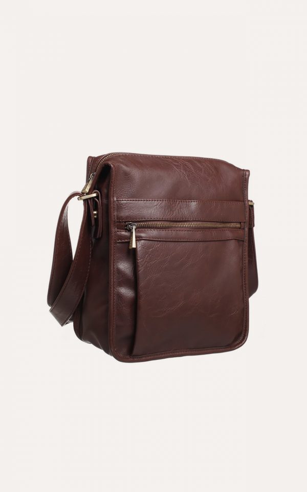 BOBBY BLACK MEN'S: FRONT ZIP POCKET CROSS BODY