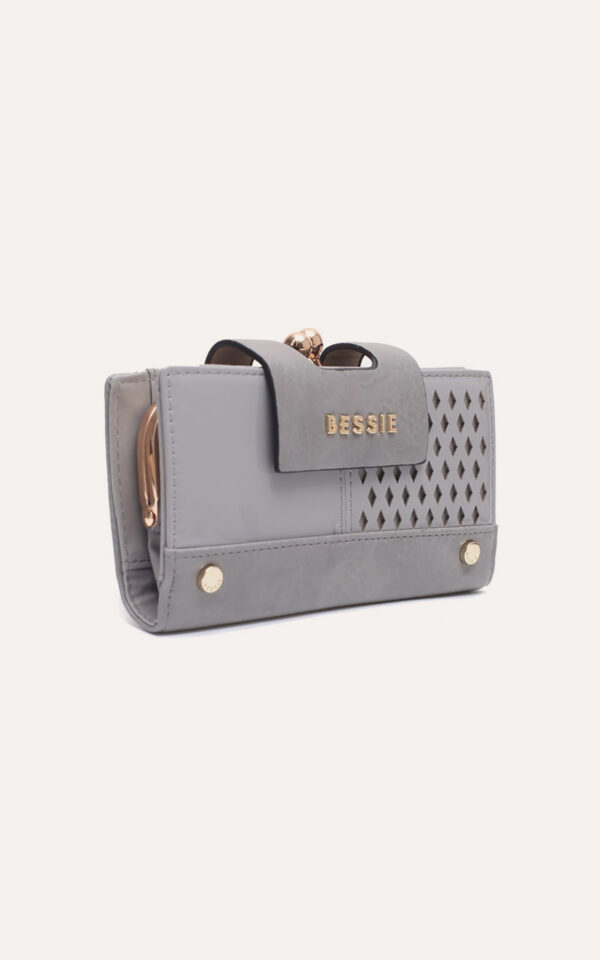 LASER CUT GOLD METAL CLASP PURSE
