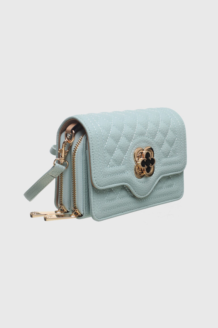 QUILTED FLAP OVER CROSS BODY BAG Bessie London