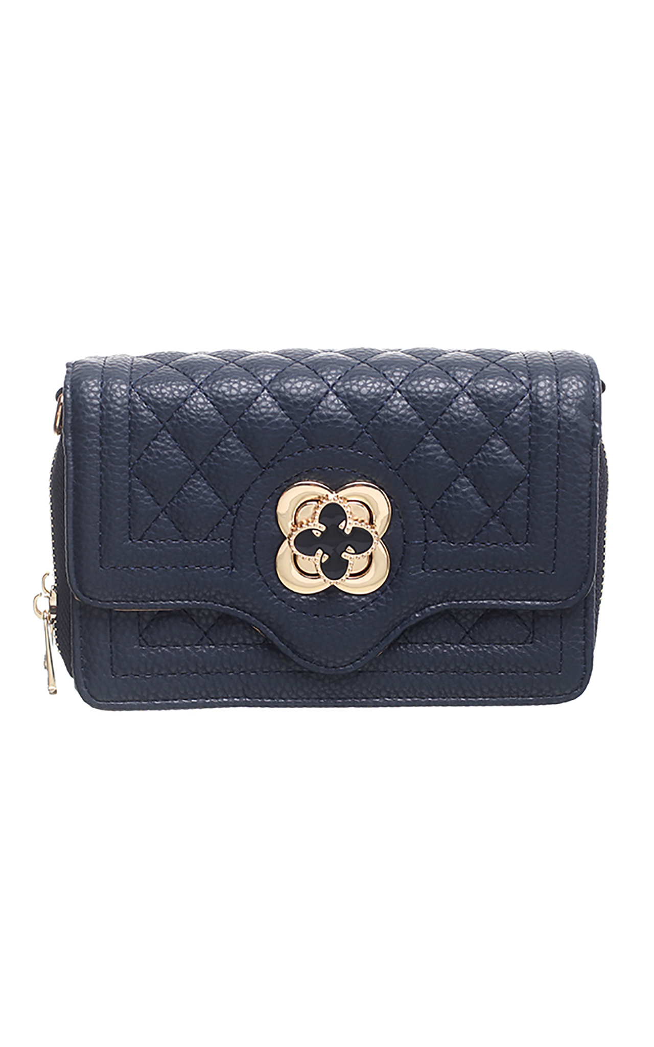 QUILTED FLAP OVER CROSS BODY BAG