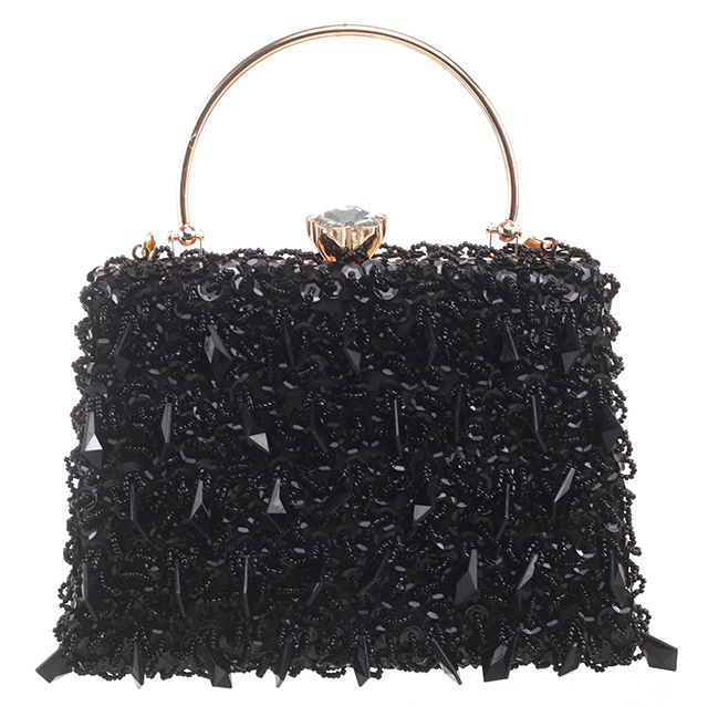 CRYSTAL TOP HANDLE PARTY CLUTCH BAG
