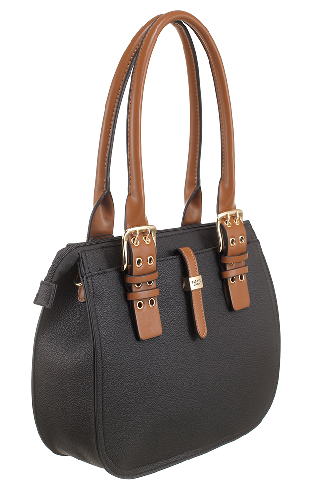 TWO TONE BUCKLE HANDBAG – Bessie London TWO TONE BUCKLE HANDBAG – Bessie London