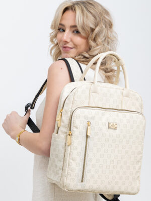 NYLON MONOGRAM BACKPACK
