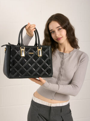 SUEDE MULTI COMPARTMENT TOTE
